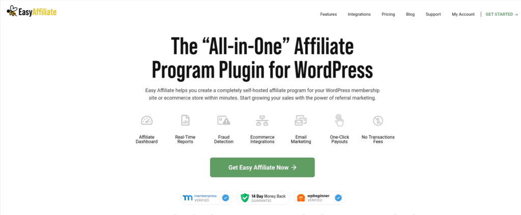 EA-homepage | Easy Affiliate Page d'accueil Easy Affiliate
