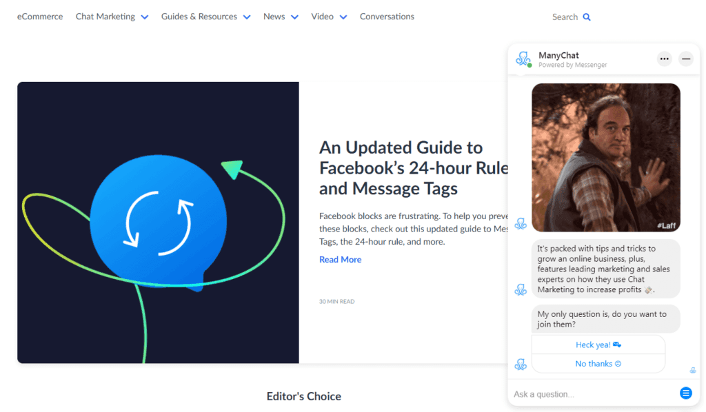 live-chat-example | Easy Affiliate Un ejemplo de chat en directo.
