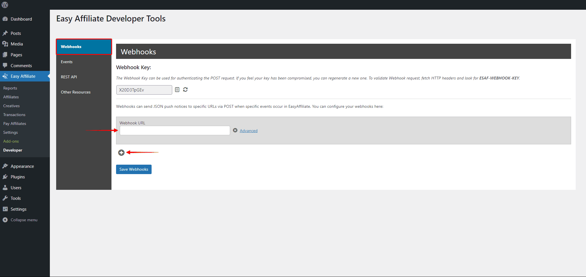ea-dev-webhooks | Easy Affiliate Ferramentas fáceis para desenvolvedores de afiliados - Webhooks